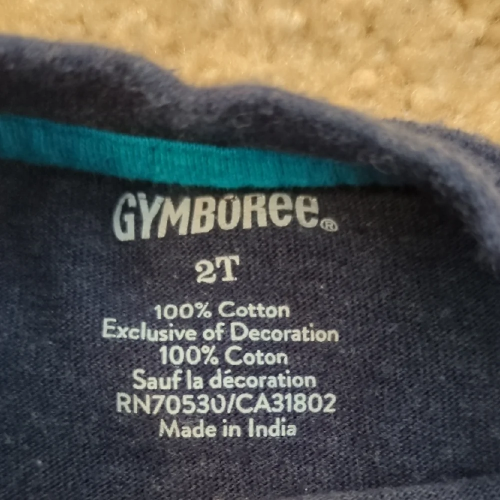 Gymboree Navy Tee with Fish Graphic